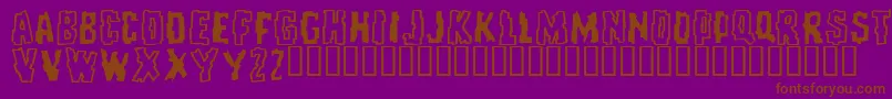 Repeatuntilfalse Font – Brown Fonts on Purple Background