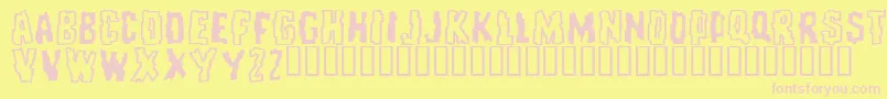 Repeatuntilfalse Font – Pink Fonts on Yellow Background