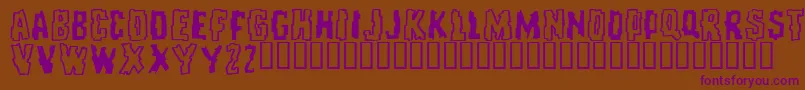 Repeatuntilfalse Font – Purple Fonts on Brown Background