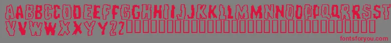 Repeatuntilfalse Font – Red Fonts on Gray Background