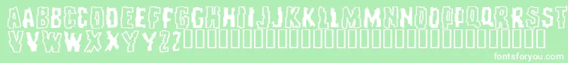Repeatuntilfalse Font – White Fonts on Green Background