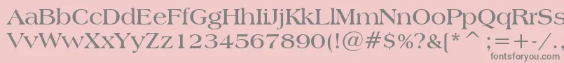 AmericanaBoldBt-Schriftart – Graue Schriften auf rosa Hintergrund