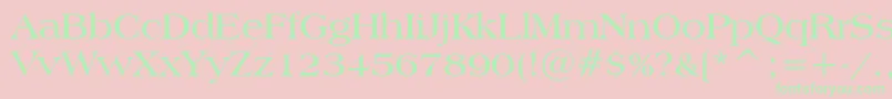 AmericanaBoldBt Font – Green Fonts on Pink Background