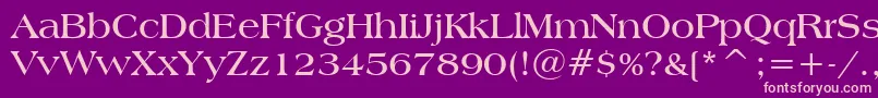 AmericanaBoldBt Font – Pink Fonts on Purple Background