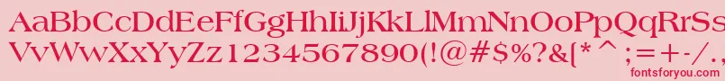 AmericanaBoldBt Font – Red Fonts on Pink Background