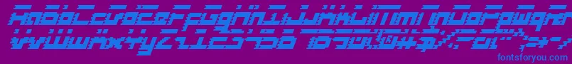 フォントRoidci – 紫色の背景に青い文字