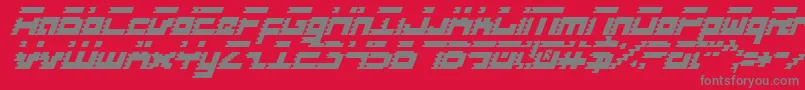 フォントRoidci – 赤い背景に灰色の文字