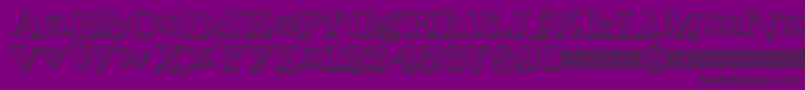 Breaktime-Schriftart – Schwarze Schriften auf violettem Hintergrund