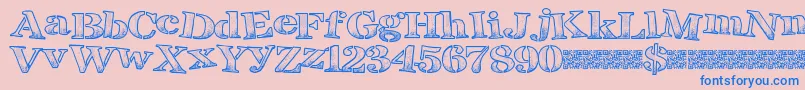 Шрифт Breaktime – синие шрифты на розовом фоне