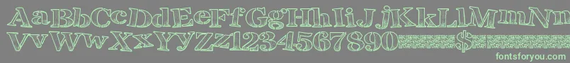 Czcionka Breaktime – zielone czcionki na szarym tle