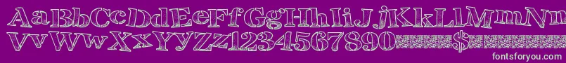 Breaktime Font – Green Fonts on Purple Background