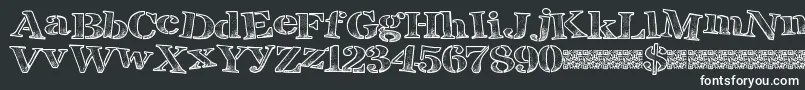 Breaktime Font – White Fonts on Black Background
