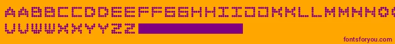 AllAround Font – Purple Fonts on Orange Background