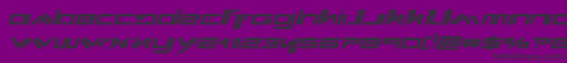 Fonte Xephyrexpandital – fontes pretas em um fundo violeta