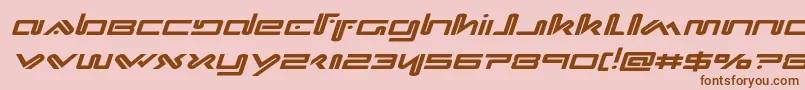 フォントXephyrexpandital – ピンクの背景に茶色のフォント