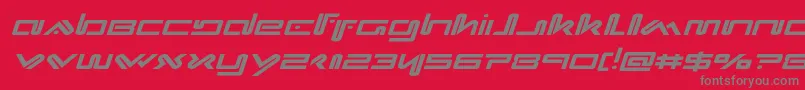 Xephyrexpandital Font – Gray Fonts on Red Background
