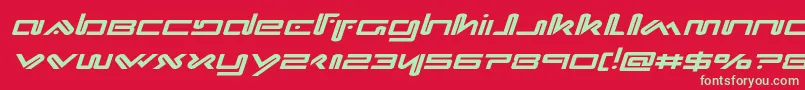 Шрифт Xephyrexpandital – зелёные шрифты на красном фоне