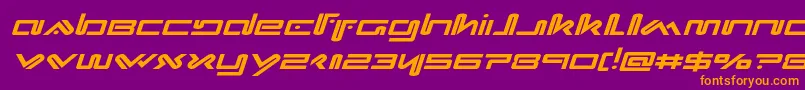 fuente Xephyrexpandital – Fuentes Naranjas Sobre Fondo Morado