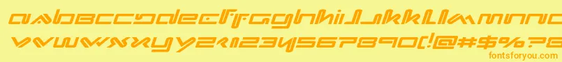 Saiba mais sobre a fonte Xephyrexpandital Fonte Xephyrexpandital – fontes laranjas em um fundo amarelo