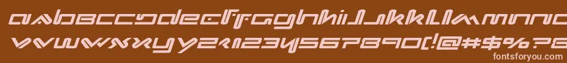 Xephyrexpandital Font – Pink Fonts on Brown Background