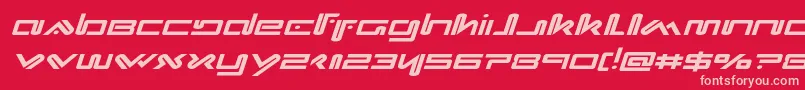Fonte Xephyrexpandital – fontes rosa em um fundo vermelho