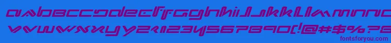 More about Xephyrexpandital Font Xephyrexpandital Font – Purple Fonts on Blue Background
