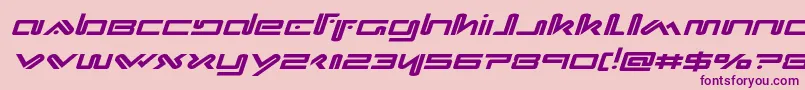 Police Xephyrexpandital – polices violettes sur fond rose