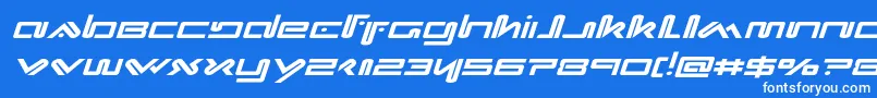 fuente Xephyrexpandital – Fuentes Blancas Sobre Fondo Azul