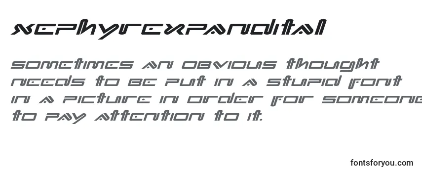 Review of the Xephyrexpandital Font