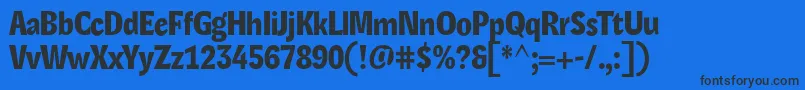 LexonHeadline Font – Black Fonts on Blue Background