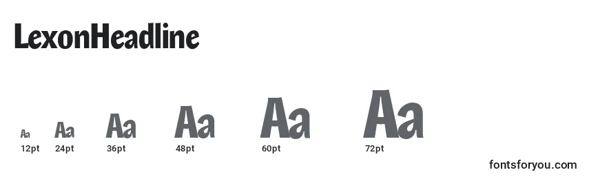 LexonHeadline Font Sizes