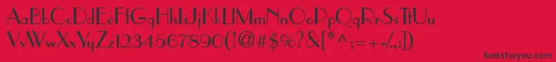 PramuddbNormal Font – Black Fonts on Red Background