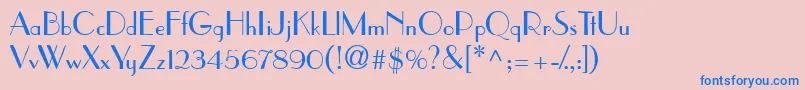 PramuddbNormal Font – Blue Fonts on Pink Background