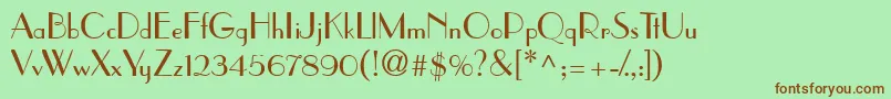 PramuddbNormal Font – Brown Fonts on Green Background