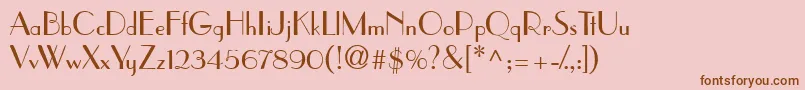 PramuddbNormal Font – Brown Fonts on Pink Background
