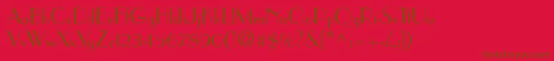 PramuddbNormal Font – Brown Fonts on Red Background