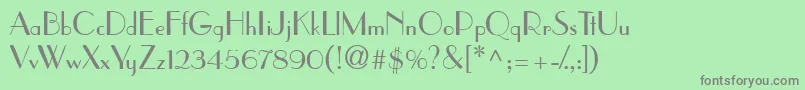 PramuddbNormal Font – Gray Fonts on Green Background