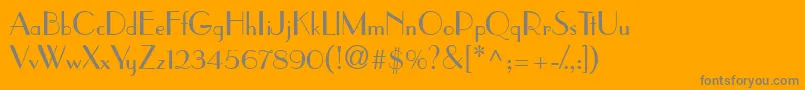 PramuddbNormal Font – Gray Fonts on Orange Background
