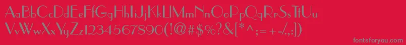PramuddbNormal Font – Gray Fonts on Red Background