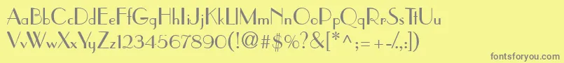 PramuddbNormal Font – Gray Fonts on Yellow Background