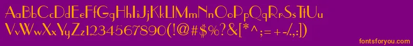 PramuddbNormal Font – Orange Fonts on Purple Background