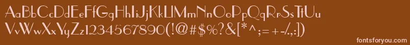 PramuddbNormal Font – Pink Fonts on Brown Background