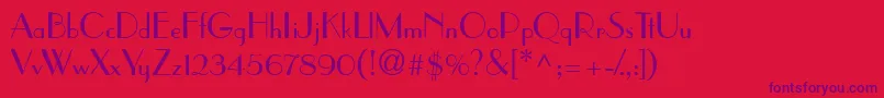 PramuddbNormal Font – Purple Fonts on Red Background