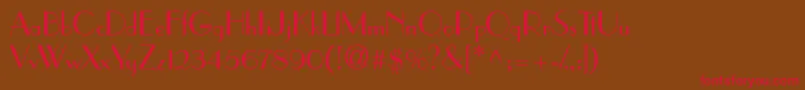 PramuddbNormal Font – Red Fonts on Brown Background