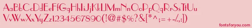 PramuddbNormal Font – Red Fonts on Pink Background