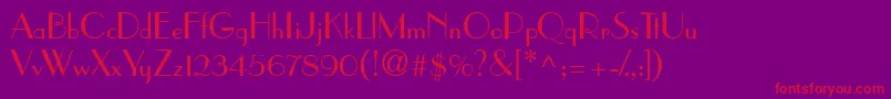 PramuddbNormal-Schriftart – Rote Schriften auf violettem Hintergrund