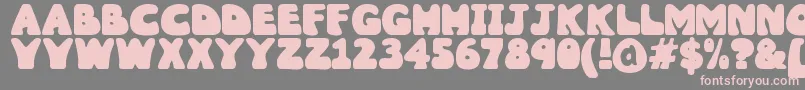 フォントWobbles ffy – 灰色の背景にピンクのフォント