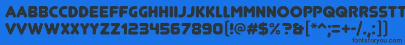 フォントJunegullRegular – 黒い文字の青い背景