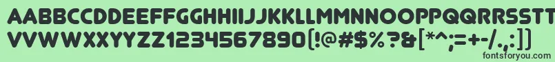 JunegullRegular Font – Black Fonts on Green Background