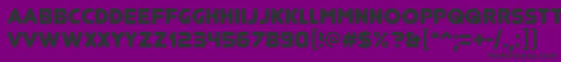 Czcionka JunegullRegular – czarne czcionki na fioletowym tle